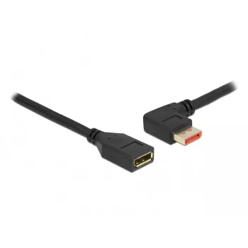 Cable alargador DisplayPort DeLOCK 87073 1 m 90° izquierda acodado