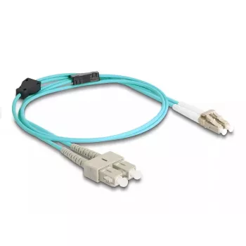 Cable de fibra óptica DeLOCK LC dúplex a SC dúplex OM3 1 m