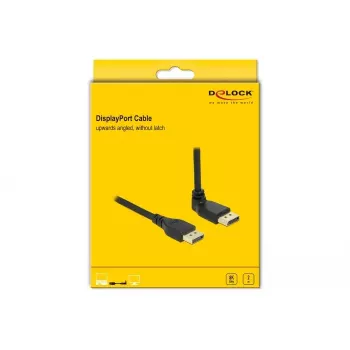 Cable DisplayPort DELOCK 2 m, DisplayPort a DisplayPort, 5,7 mm de diámetro, hasta 32 canales de audio