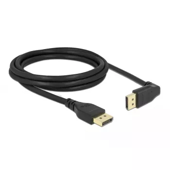Cable DisplayPort DELOCK 2 m, DisplayPort a DisplayPort, 5,7 mm de diámetro, hasta 32 canales de audio