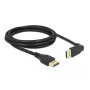 DeLOCK 87150 cable DisplayPort 1.4, conector recto y acodado 90° hacia arriba, 8K 60 Hz, 2 m, negro