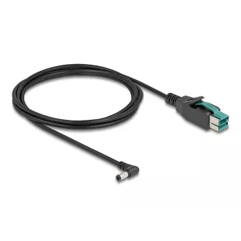 Cable PoweredUSB DeLOCK macho 12 V a DC 5,5 x 2,5 mm macho acodado 2 m