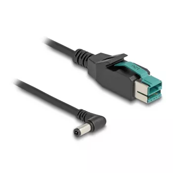 Cable PoweredUSB DeLOCK macho 12 V a DC 5,5 x 2,5 mm macho acodado 2 m