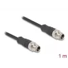 Cable de red DeLOCK M12 codificación X macho de 8 pines a macho Cat5e 1 m negro