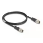 Cable de red DeLOCK M12 codificación X macho de 8 pines a macho Cat5e 1 m negro