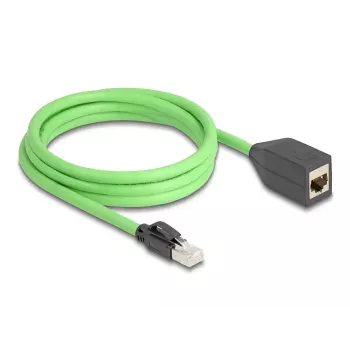 Cable de red DeLOCK RJ45 Cat.6A macho a hembra 2 m verde