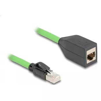 Cable de red DeLOCK RJ45 Cat.6A macho a hembra 2 m verde