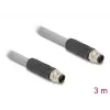 Cable sensor/actuador DeLOCK 80534 3 m RST M12 gris