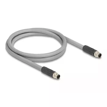 Cable sensor/actuador DeLOCK 80534 3 m RST M12 gris