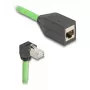 Cable de red DeLOCK 80887 RJ-45 Cat6a 2 m negro verde