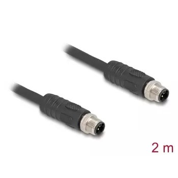Cable sensor/actuador DeLOCK 80515 2 m RST M12 negro