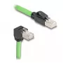 Cable de red DeLOCK RJ45 Cat.6A conector macho a conector macho acodado hacia arriba 2 m verde