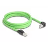 Cable de red DeLOCK RJ45 Cat.6A conector macho a conector macho acodado hacia abajo 2 m verde