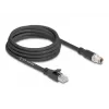 Cable de red DeLOCK 80580 M12 RJ-45 Cat5e 3 m negro