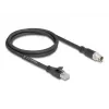 Cable de red DeLOCK 80577 M12 a RJ-45 Cat5e 1 m negro