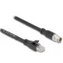 Cable de red DeLOCK 80577 M12 a RJ-45 Cat5e 1 m negro