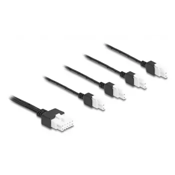Cable de alimentación DeLOCK 90173 negro 1 m 4 x DC