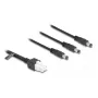DeLOCK 90168 Cable Mini-Fit 6 pines a 3x clavija DC 5,5x2,5 mm, 1 m, negro
