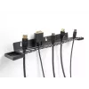 Soporte de cables DeLOCK 67180 pared negro 72 mm x 401 mm x 12 mm