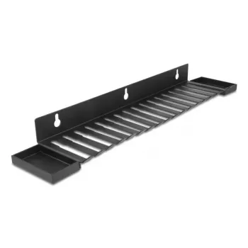 Soporte de cables DeLOCK 67180 pared negro 72 mm x 401 mm x 12 mm