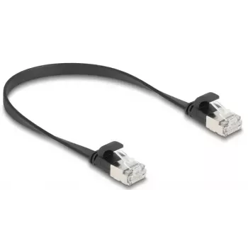 Cable de red DeLOCK 81161 RJ-45 Cat6a 0,25 m negro