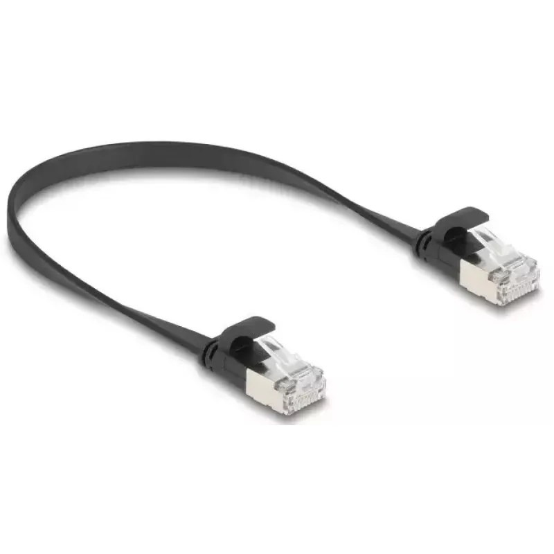 Cable de red DeLOCK 81161 RJ-45 Cat6a 0,25 m negro