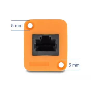 Cable de red DELOCK 90803 Cat5e U/UTP RJ-45 a RJ-45 negro/naranja 0,3 m