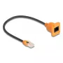 Cable de red DELOCK 90803 Cat5e U/UTP RJ-45 a RJ-45 negro/naranja 0,3 m