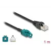 Cable coaxial DELOCK 90697 — 1 m, HSD Z a RJ-45, negro/azul