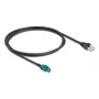 Cable coaxial DELOCK 90697 — 1 m, HSD Z a RJ-45, negro/azul