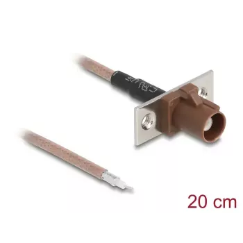 Cable coaxial DELOCK 90733 RG-316/U 0,2 m con conector macho FAKRA-F