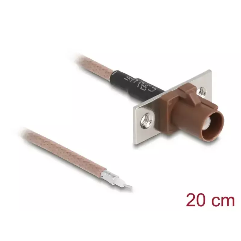 Cable coaxial DELOCK 90733 RG-316/U 0,2 m con conector macho FAKRA-F