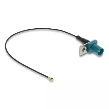 Cable coaxial DELOCK 90734, FAKRA Z a I-PEX MHF1, 0,2 m, 1,13 mm, negro/azul