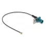 Cable coaxial DELOCK 90734, FAKRA Z a I-PEX MHF1, 0,2 m, 1,13 mm, negro/azul