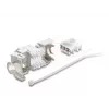Delock 90938 Módulo Keystone de RJ45 a LSA Cat.6A, acodado a 45 grados, blindado, salida de cable a 180 grados, sin herramientas