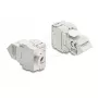 Delock 90938 Módulo Keystone de RJ45 a LSA Cat.6A, acodado a 45 grados, blindado, salida de cable a 180 grados, sin herramientas