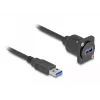 Cable USB DeLOCK D-Type conector macho Type-A a conector hembra Type-A 20 cm 5 Gbit/s