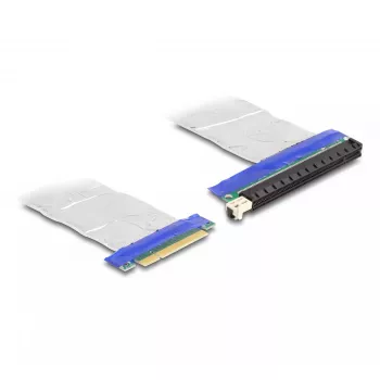 Tarjeta riser DeLOCK PCI Express x8 conector macho a ranura x16 con cable 20 cm