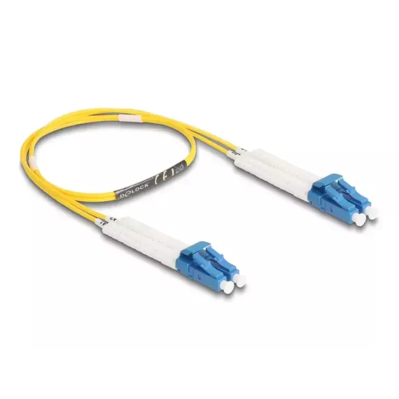Cable de fibra óptica DeLOCK 88068 LC dúplex LC dúplex OS2 0,5 m