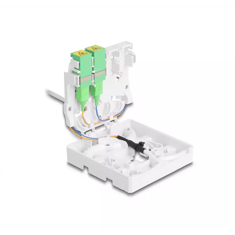 Roseta de conexión de fibra óptica DeLOCK 2 x SC/APC simplex 20 m cable