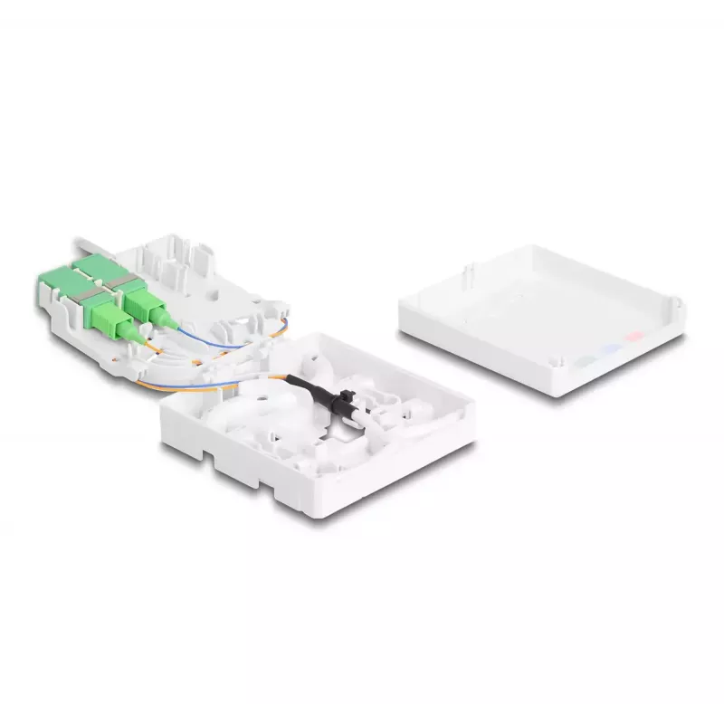 Roseta de conexión de fibra óptica DeLOCK 2 x SC/APC simplex 20 m cable