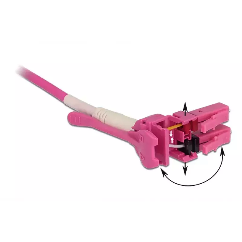 Cable de fibra óptica DeLOCK 85134 3 m LC Rosa