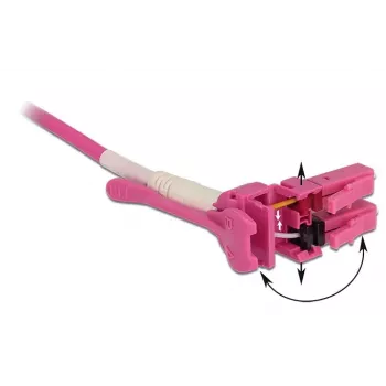 Cable de fibra óptica DeLOCK 85136 10 m LC rosa
