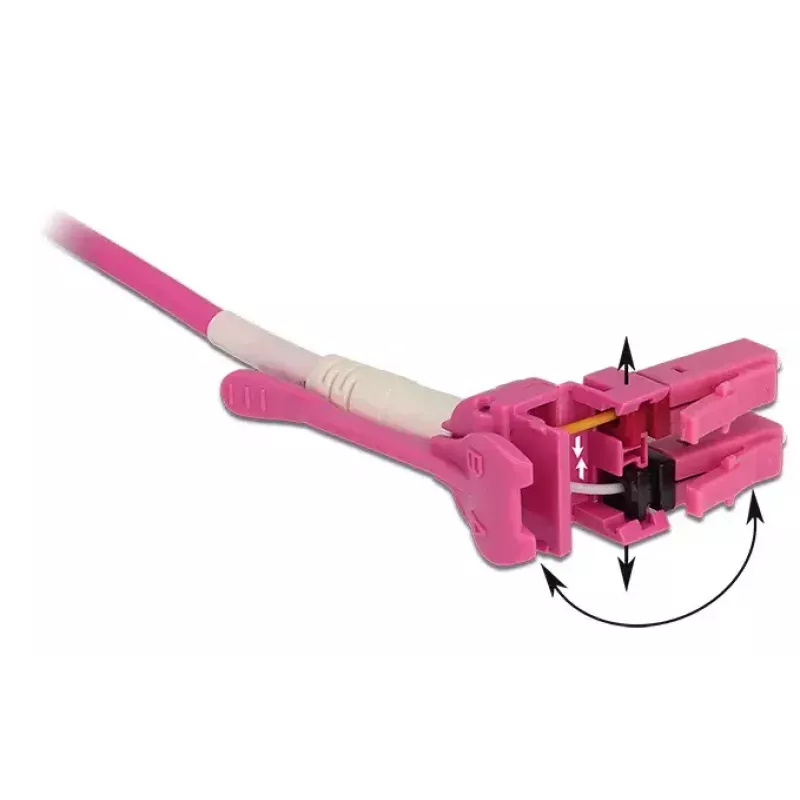 Cable de fibra óptica DeLOCK 85136 10 m LC rosa