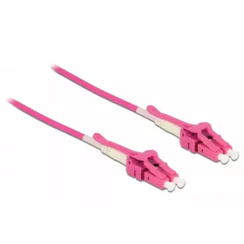 Cable de fibra óptica DeLOCK 85136 10 m LC rosa