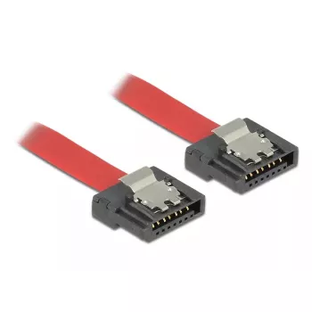 Cable SATA DeLOCK 0,5 m SATA III 7 pines rojo