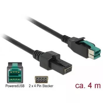 Cable de alimentación DeLOCK 85485 4 m PoweredUSB negro
