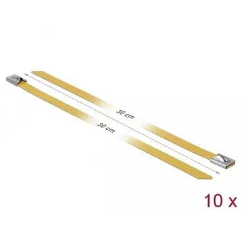 Brida de cable de acero DeLOCK 18790 300 mm amarillo 10 uds.