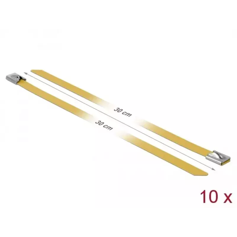 Brida de cable de acero DeLOCK 18790 300 mm amarillo 10 uds.