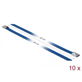 Brida de cable DeLOCK 18798 acero azul 300 mm 10 uds.